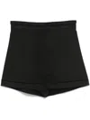 Max Mara High-waisted Turn-up Hem Shorts In Black