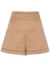 Max Mara Adagio High Waist Knitted Shorts In Neutrals