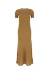 Max Mara Silk Cashmere Dress In Brown