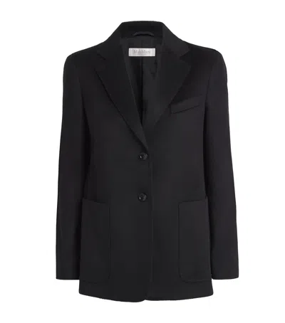 Max Mara Camel Single-breasted Blazer In Black