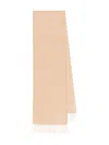 Max Mara Camel Stole With Monogram Embroidery In Neutral
