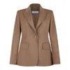 Max Mara Camel Virgin Wool Jackets In Brown