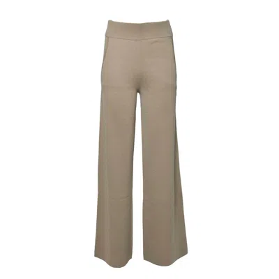 MAX MARA MAX MARA CAMEL VIRGIN WOOL WIDE ZIGOTE TROUSERS