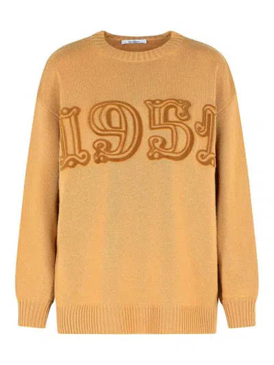 Max Mara Camel Wool And Cashmere Sweater In Neutral
