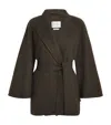 Max Mara Camel-wool Belted Coat In Brown