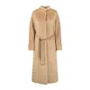 Max Mara Camel Wool-blend Alpaca Coat In Nude
