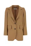 Max Mara Camel Wool Blend Kitten Blazer