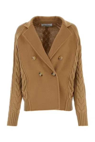 MAX MARA CAMEL WOOL BLEND MICIO BLAZER