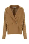 MAX MARA CAMEL WOOL BLEND MICIO BLAZER