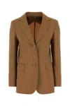 Max Mara Virgin Wool Single-breasted Blazer In Brown
