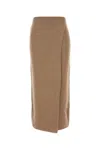 Max Mara Umbria Midi Skirt In Daino Scuro