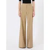 Max Mara Bronte Virgin Wool Blend Wide Leg Pants In Camel