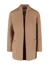 Max Mara Camel Wool Coat In Brown
