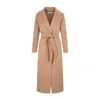 Max Mara Camel Wool Coat With Exaggerated Lapels In Brown