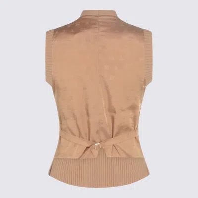 Max Mara Camel Wool Knitwear In Brown