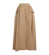 Max Mara Beige Midi Skirt In Camel Drap In Brown