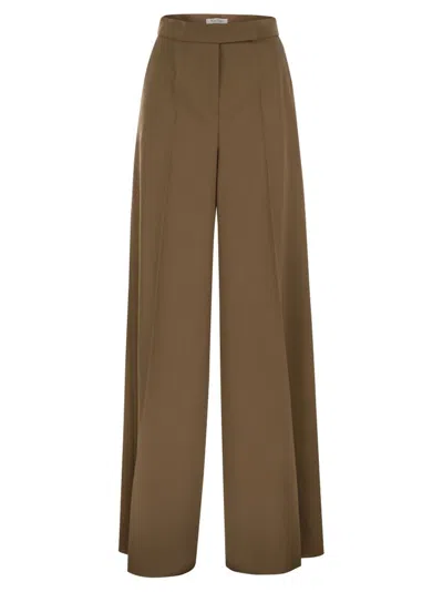 MAX MARA CAMEL WOOL NINFA WIDE-LEG PANT