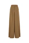 Max Mara Camel Wool Ninfa Wide-leg Pant In Cammello