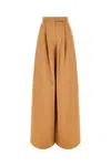 Max Mara Colonia Linen And Silk Wide-leg Pants In Beige