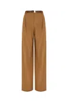 Max Mara Camel Wool Pants In Brown