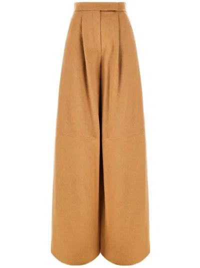 MAX MARA CAMEL WOOL TROUSERS