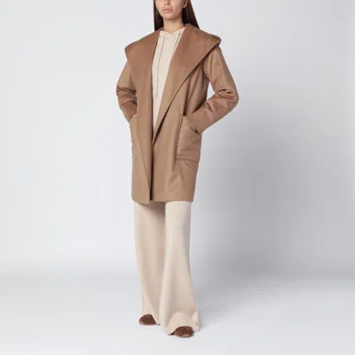 Max Mara Camel Wrap Coat In Brown