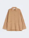 Max Mara Camel Yarn Overshirt In Brown