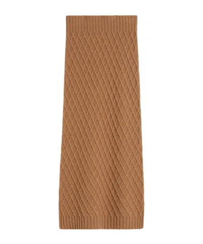 Max Mara Camel Yarn Skirt In Brown