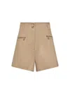 Max Mara Camel Zibeline Camel Lola Shorts In Brown