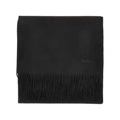 Max Mara Camelhair Scarf In Black