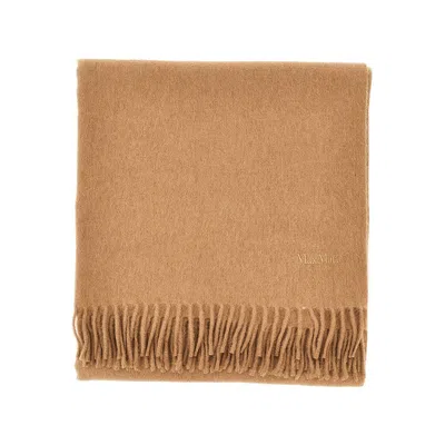 Max Mara Camelhair Scarf In Brown