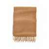 Max Mara Camelhair Scarf With Monogram Embroidery In Sand