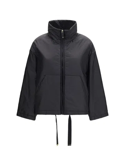 Max Mara Cameluxe-padded Water-repellent Canvas Padded Jacket In Black