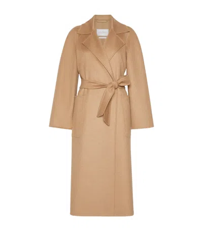 Max Mara Camelwool Belted Coat In Neutral