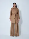 Max Mara Lapel Long-sleeved Coat In Brown