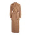 Max Mara Camelwool Knitted-sleeve Coat In Brown