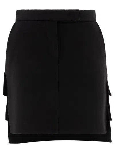 Max Mara Camelwool Miniskirt In Black