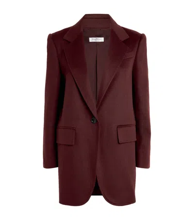 Max Mara Camelwool Single-breasted Blazer In Brown