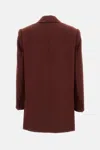 Max Mara Camelwool Single-breasted Jacket In Burgundy