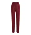 Max Mara Camelwool Straight Trousers In Red
