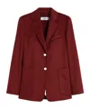 Max Mara Camer Drap Blazer In Brown
