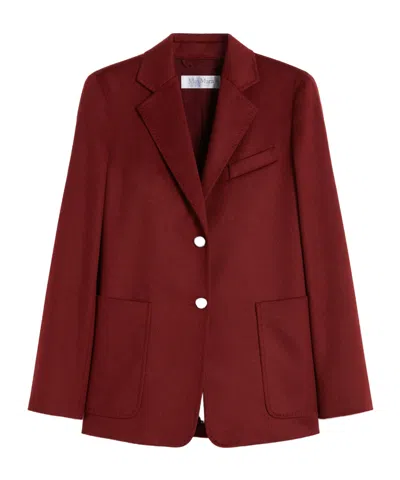 Max Mara Camer Drap Blazer In Brown