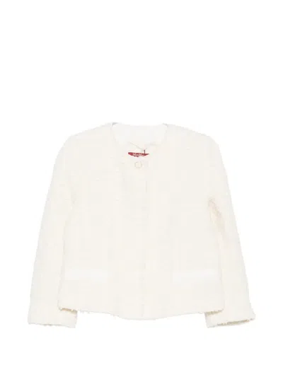 MAX MARA CAMICE BOUCLÉ FRAYED-EDGE JACKET