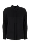 Max Mara Camicia Baden In Raso Stretch Nero Donna