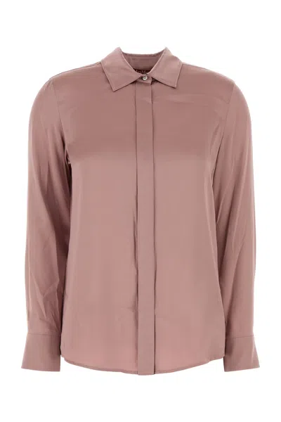 MAX MARA CAMICIA BADEN IN RASO STRETCH ROSA  DONNA
