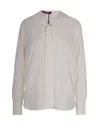 Max Mara Camicia Caco Avorio In Multi