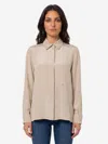 Max Mara Camicia In Seta Geranio In Brown