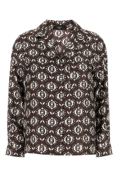 MAX MARA CAMICIA ONCIA IN RASO STAMPATO  DONNA