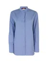 Max Mara Rubens Blue Shirt In Blue Beige