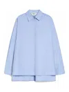 Max Mara Conero Oxford Long-sleeved Shirt In Light Blue